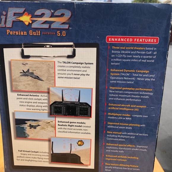 New iF-22 Persian Gulf Version 5.0 Flight Simulation (1998) Win95 PC CD-Rom - Picture 2 of 9
